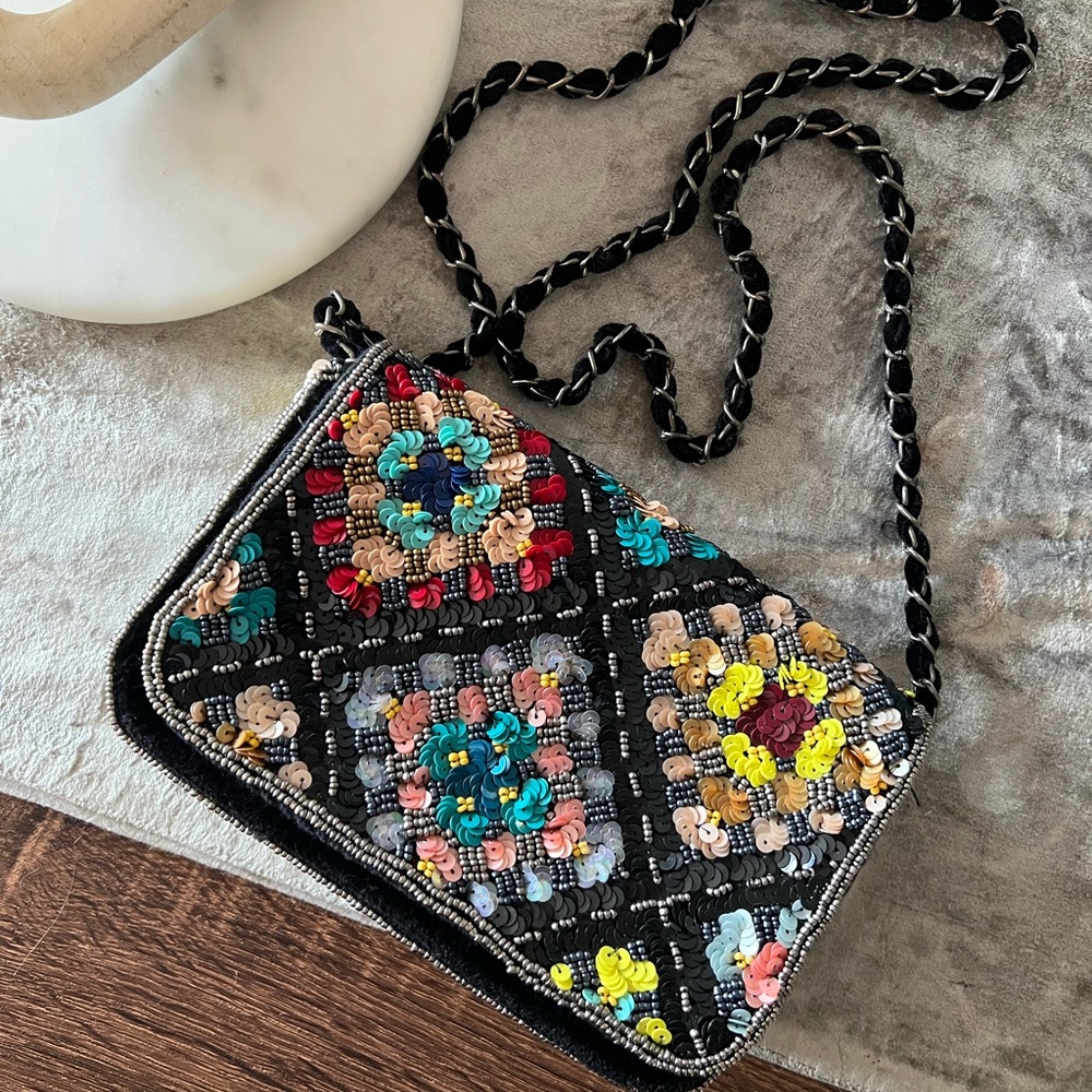 Anthropology Embroidered Crossbody